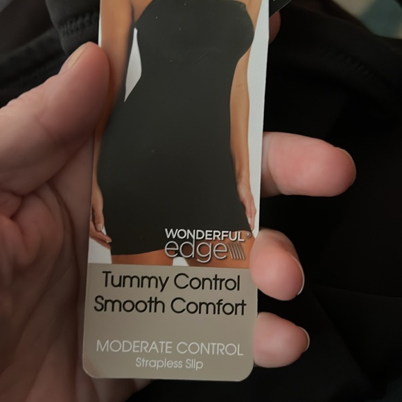 NWT TC Tummy Control Smooth Comfort Black Slip Dress Slimming 38 Small - Picture 8 of 10